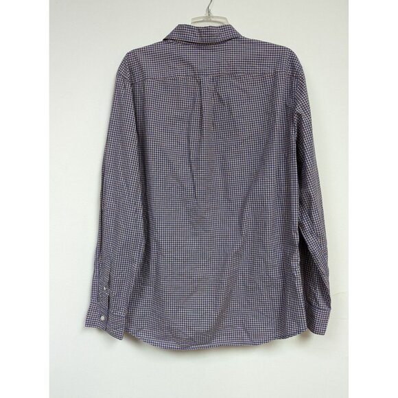 Gap Dress Shirt L Blue Orange Plaid Long Sleeve Mens - Picture 5 of 5